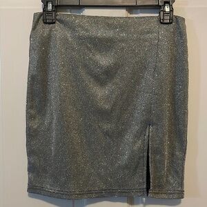 Akira‎ Gold Glitter mini skirt size medium